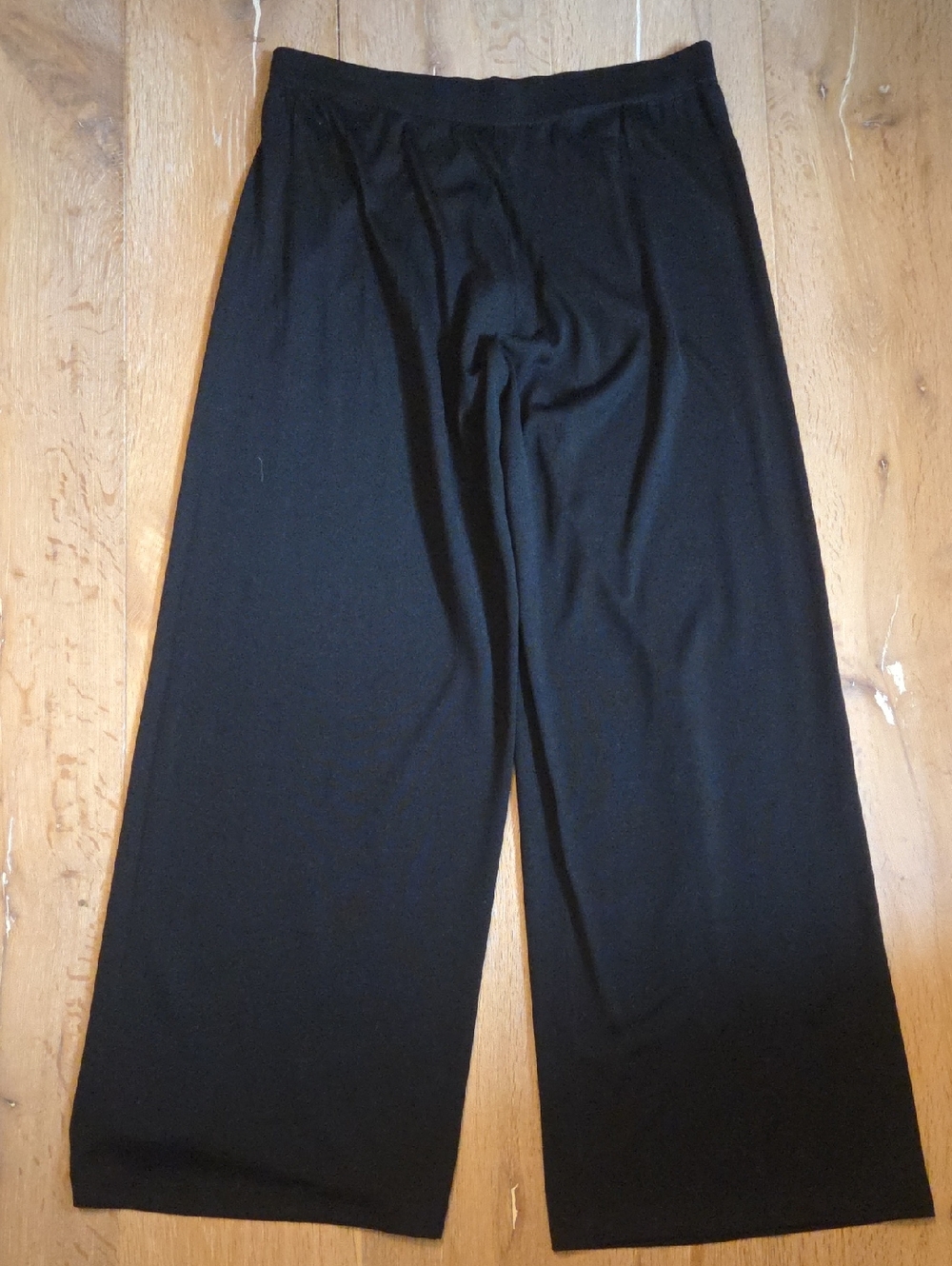 The Row Wide Leg 100% Silk Knit Pull On Pants Black Made In Italy L